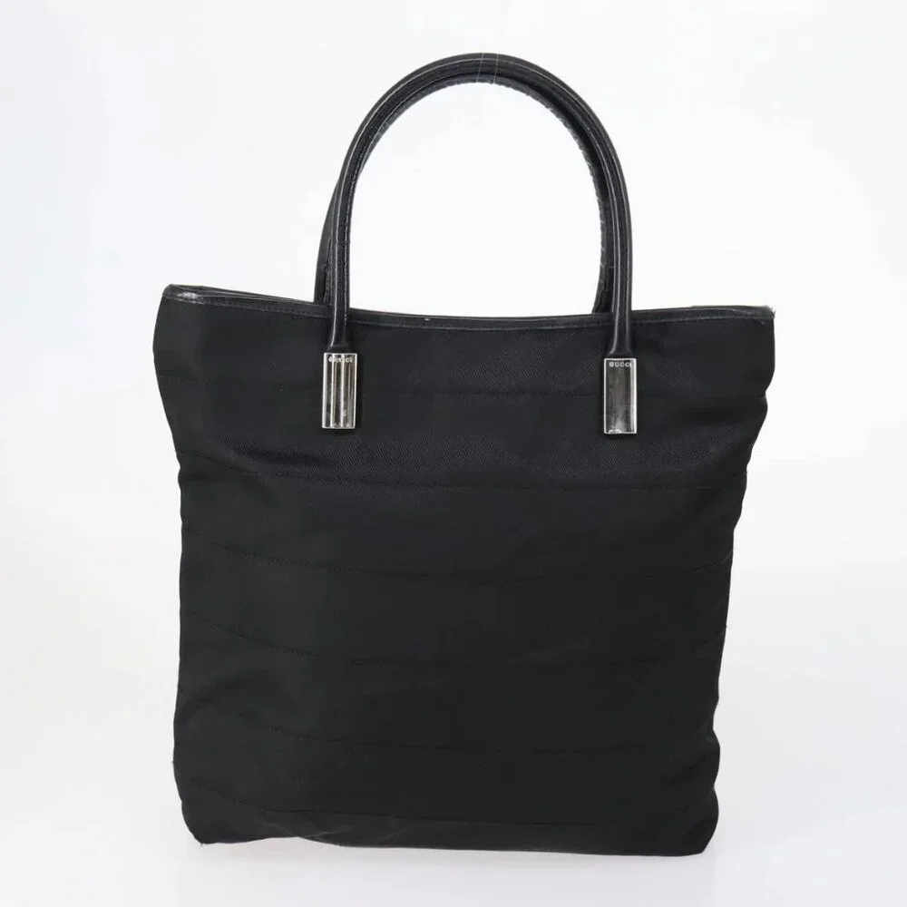 GUCCI Tote Bag Suede Canvas Nylon 4 Set Black Ivory Auth bs30282 - Picture 6 of 15